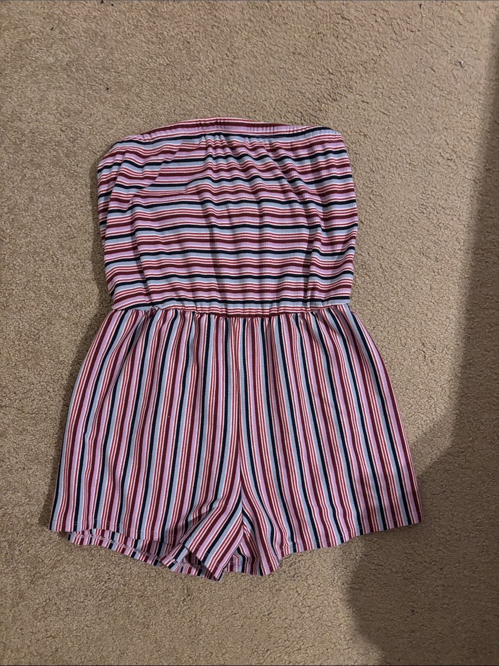 Pink Stripe Romper